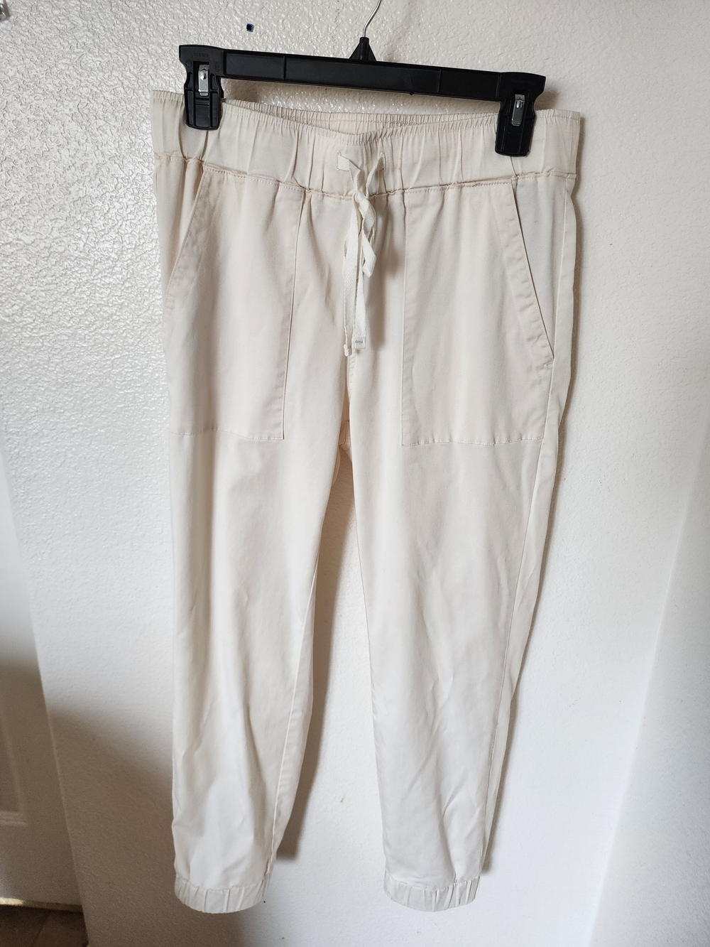 Buffalo David Bitton Tencel Pull-On Jogger Pants Cream Size S